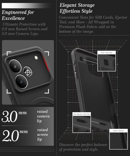 Image of WOW IMAGINE Back Case Cover for Realme P4 Pro 5G | Soft Matte Silicone Case| Slim Fit & Shockproof | Camera Protection Bumper Cover (Black)