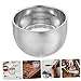 TOVINANNA 2pcs Shaving Foam Bowl Men's Shave Soap Mug Stainless Steel Shaving Bowl Shave Lather Dish