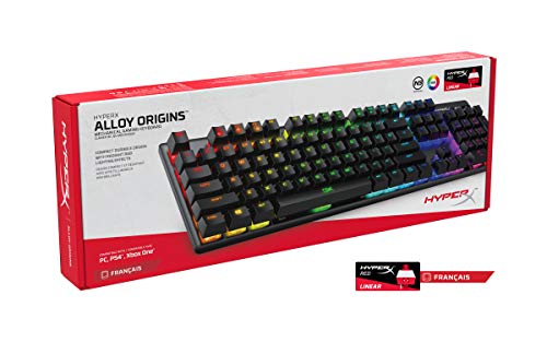 Alloy Origins, Tastiera Meccanica da Gaming Cablata, Illuminazione RGB, Telaio in Alluminio, 80 Milioni di Pressioni Garantite, Cavo USB-C, 3 Dispositivi Collegabili, Layout Francese, Nera - Tastiera gaming - Immagine 5