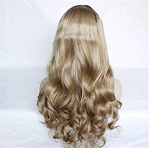 Perruque synthétique Lace Front longue 20 pouces ondulée sans colle résistante à la chaleur - 6