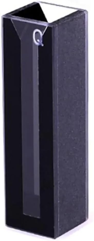 1.4ml 10mm Path Inside Light Width 4mm JGS1 Quartz Cuvette Cell Black Walls With Lid Spectrophotometers