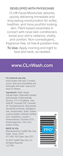 Cln® Facial Moisturizer - Soothes & Calms Skin, Helps Reduce Appearance Of Redness, Locks In Moisture Without Clogging Pores, Dermatologist & Clinically Tested, 3.4 Oz. #TOP1