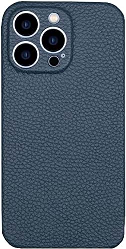 Étui cuir iPhone 14 bleu : évitez les rayures sur l'appareil photo 6,1"