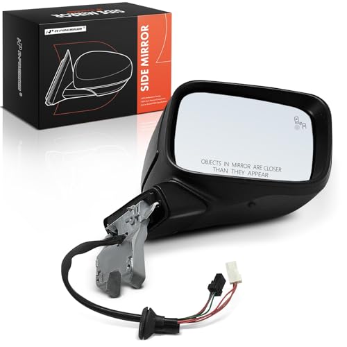A-Premium Passenger Side Power Door Mirror - Compatible with Jeep Renegade 2015-2022 - Heated Manual Folding Black Outside Rear View Mirror w/Blind Spot Detection