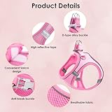 Hundegeschirr,Welpengeschirr Kleine Hunde,Hundegeschirr Welpen Kleine Hunde,Welpengeschirr,Brustgeschirr Hund,Welpen Geschirr Hund,Reflektierend (Rosa,XS)
