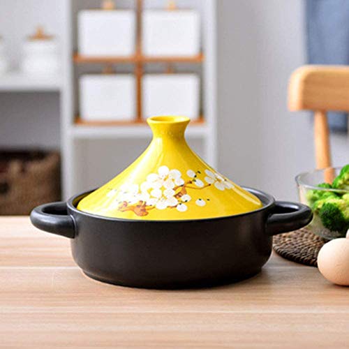 Olla de cocción lenta para tagine marroquí en hierro fundido esmaltado beige