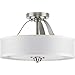 Progress Lighting Kene Collection Brushed Nickel Two-Light Semi-Flush Convertible