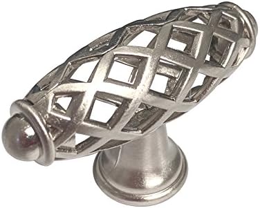 20 Pack Satin Nickel Bird Cage Birdcage Nest 2-1/4" (58mm) Kitchen Cabinet Drawer Pull Knob 749-58