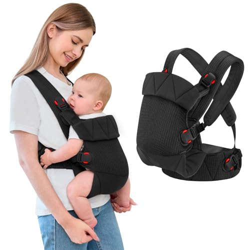 IULONEE Babytrage für Neugeborene Ergonomic Baby Carrier Tragbar Babytrage...