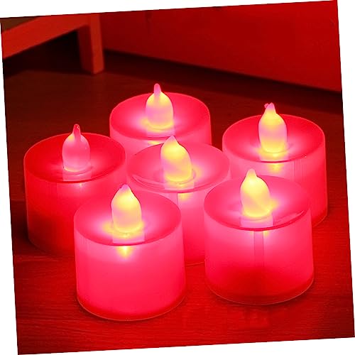 Velas LED rojas pack de 100 unidades decorativas de plástico para bodas 6