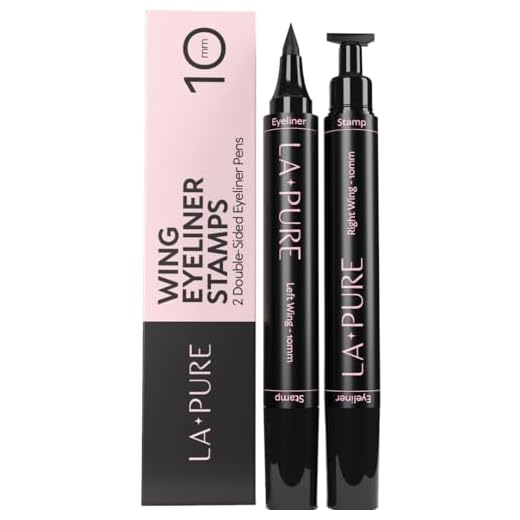 LA PURE Waterproof Eyeliner Stamp - 2 Wingliner Black Make Up Pens, Vamp Style Wing, Smudgeproof & Sweatproof, Perfect Cat Eye Look, Winged Long Lasting Liquid Eye Liner Pen, Eyeshadow, No Dipping…