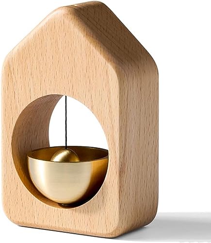 Image of White Angel House Warming Gifts Aesthetic Home Decor Door Bell Without Wire Wind Chime House Decoration Items for Living Room Gift Items (House Shape Aesthetic japanes Door Bell)