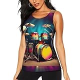 Material: aus Polyester gefertigt, bieten diese Cool Drums Set Print Tanktops schnell trocknende, nicht einlaufende und lichtbeständige Eigenschaften, die auch nach mehreren Wäschen eine lang anhaltende Leistung und lebendige Farben gewährleisten.