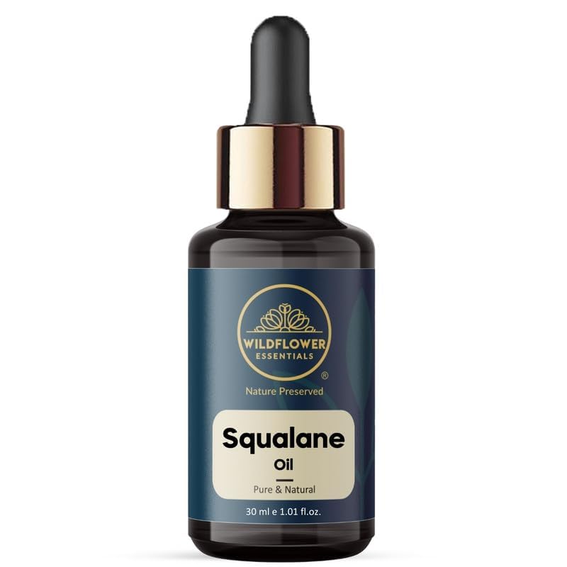 Image of Squalane Oil 100% Pure & Natural For Face, Hair, Skin, Body Hydration Lightweight Moisturisation for Dry Skin, Non-Comedogenic (30 ml)