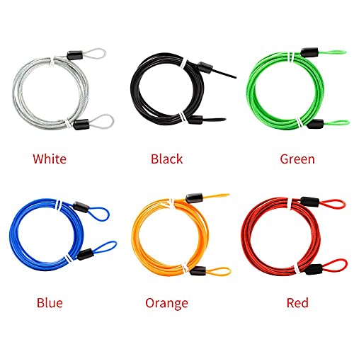 Emvanv Steel Wiring Bike Chain Lock 2 Meters Double Loop Professional Strong Braided(Red) #TOP1