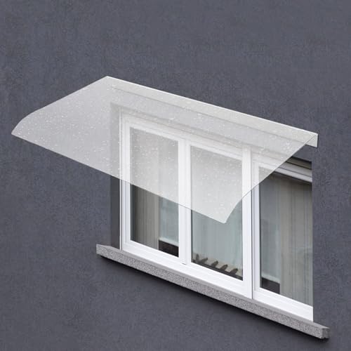 Awning Canopy, 19.7 x 39.4 Clear Rain Shelter Front Door Awning Canopy