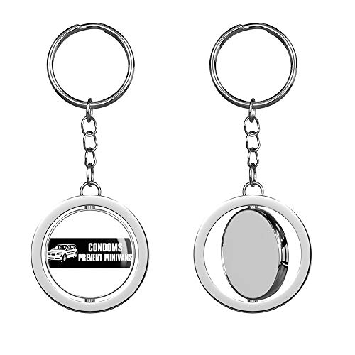 PRS Vinyl Condoms Prevent Minivans - Gag Cool Funny Sexy Mini Vans Keychain