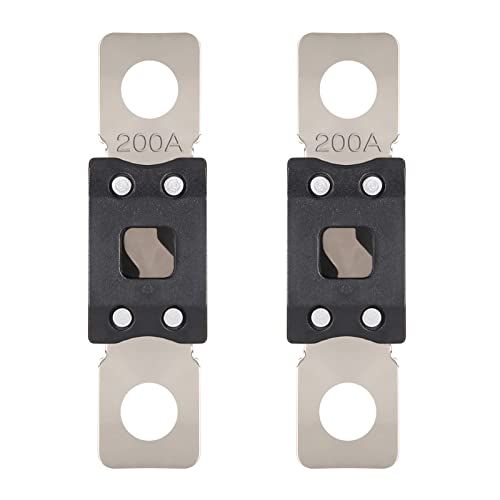 VEXUNGA Mega Fuse 200A MEGA/AMG/ANM Screw Fuse 200 Amp 200Amp High Current Strip Bolt-on Fuses for Cars (Pack of 2pcs)