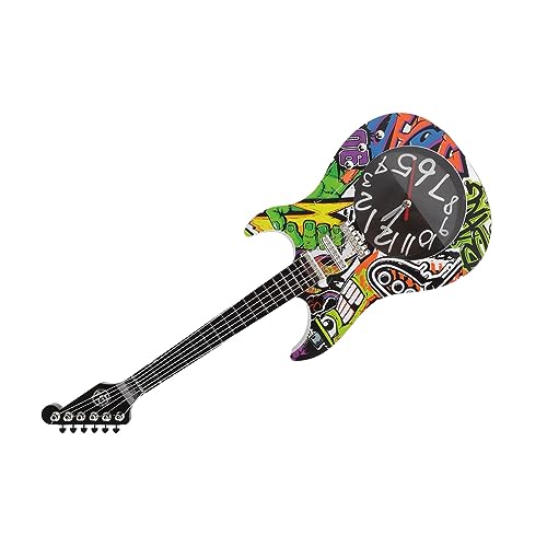 Horloge murale guitare avec heure precise et mecanisme silencieux 5680CC - 2