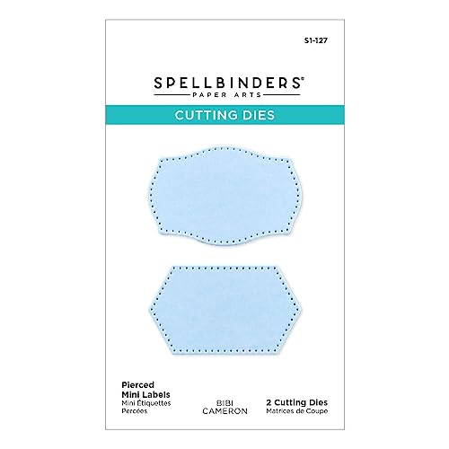 Spellbinders Pierced Mini Labels Etched Dies from The Bibi's Snowflakes Collection by Bibi Cameron, METAL