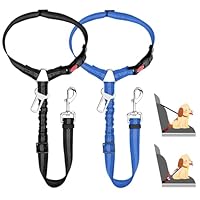 Verstellbarer Auto Anschnallgurt Für Hunde - Sicherheitsgeschirr Mit Kopfstütze