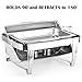 ChefMaid Deluxe High End Stainless Steel Chafer with Roll Top, 8 Quart Chafing Dish Set With BONUS FREE CHEFS APRON