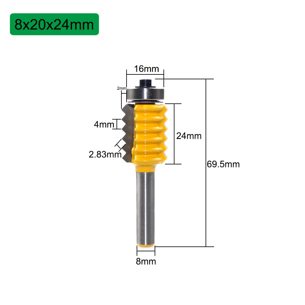 8mm Schaftschiene Finger Reversible Joint Router Bit Kegel Zapfen Fräser für Holzbearbeitung