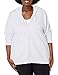 Just My Size Women's Plus-Size Full Zip Fleece Hoodie, White, 3XL