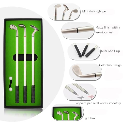 Stylos à bille de golf avec coffret souvenir de parcours - 6