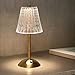 ACMHNC Lampe De Table Sans Fil Dimmable, Portable Lampe De Bureau LED Rechargeable Batterie, Lampes De Table À Manger Dorée Lampe De Table Extérieur, Pour Table De Chevet Chambre Salon Restaurant