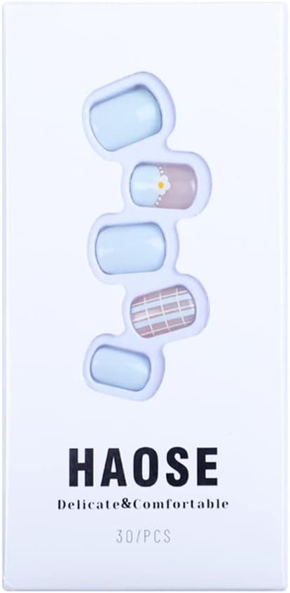 MAXFINEPress on Nails Fake Nails，short Length False Nails，Square， Includes Prep Pad, Mini File, Cuticle Stick, and Artificial Nails with Solid Color（NO.112)