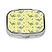 Produktbild Dinosaurier Tier Custom Fashion Silber Quadrat Pillendose Medizin Tablet Halter Wallet Organizer Fall für Tasche oder Geldbörse
