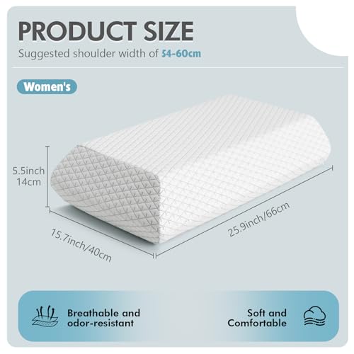 Almohada espuma viscoelástica 25x15x5.5 cm para adultos miniatura 6