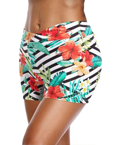 Image of Yonique Womens Swim Shorts Bathing Suits Bottoms Swimsuit Bottoms(Available in Plus)