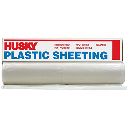 Husky CF0406C 4 ML Tyco Polyethylene Opaque Plastic Sheeting, 6' x 100', Clear