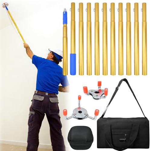 11.1FT Smoke Detector Removal Tool with 2 Replacement Head and 1 Tool Pack,Professional Smoke Detector Changer Tool for Convenient Installation Direct Replacement,Suitable for Different Sizes