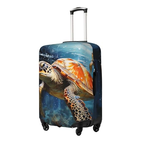 Luggage Cover Protector Washable Stretch Suitcase Protector Turtle Swimming in the Sea Suitcase Cover Anti-Scratch Travel Baggage Covers Fits 18-32 Inch Luggage Protectors2
