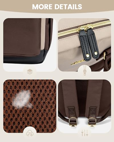 Image of LOVEVOOK Laptop Backpack for Women Girls, 15.6 Inch Waterproof Computer Backpack Student School Cute Bookbag Computer Bag