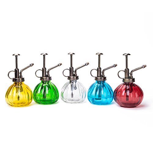 Thy Collectibles Flower Water Spray Bottle Can Pot Plant Mister | Vintage Pumpkin Style Decorative Glass Plant Atomizer Watering Can Pot With Pump For Terrariums Flowers Potted Plants (Red) #TOP4