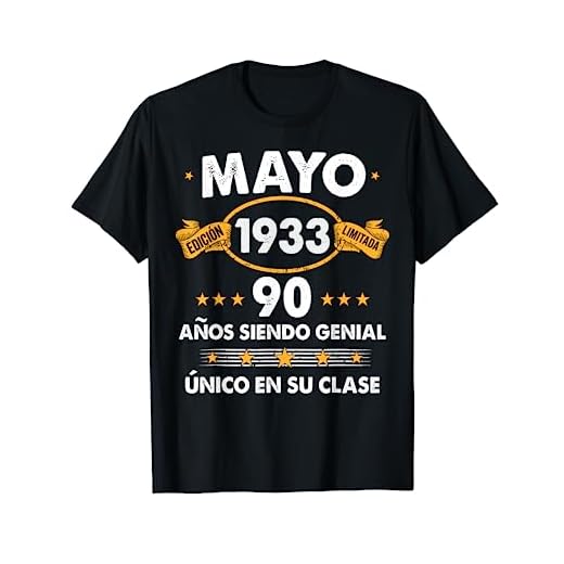 Hombre 90 Años Cumpleaños Regalo Hombre Mayo 1933 Mayo 90 Años Camiseta