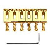 MAXCHEER Selas de ponte tremolo para guitarra de 10,5 mm para substituição de guitarra elétrica Fender Stratocaster Strat Telecaster Tele (dourada)