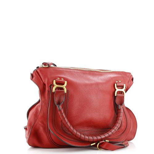 Pre-Loved Marcie Shoulder Bag Leather Large, Red2