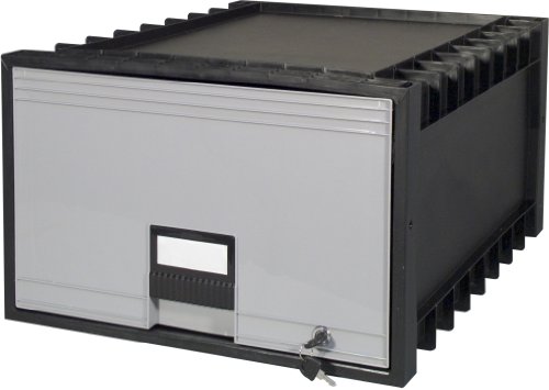 Storex 24-Inch Archive Locking Storage Box For Legal Size Files, Black/Grey (61155U01C) #TOP1