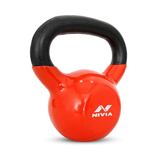 Image of Nivia Vinyl Kettlebell (Red, 4 Kg)