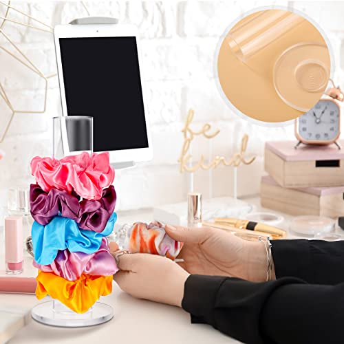 3 Pcs Acrylic Scrunchie Holder Stand 9 Inch Transparent Hair Tie Organizer Clear Headband Holder Hair Accessories Organizer Bracelet Jewelry Bangle Organizer For Kid Teen Girl Woman Display Storage #TOP4
