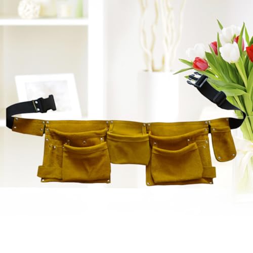 Pochette à outils sécurisée et ceinture multifonction en cuir kaki - 6