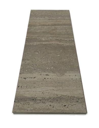 Margelle 60 cm grès cérame 2 cm épaisseur Largeur 25 cm (Travertin)