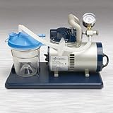 Medline Vac-Assist Portable Suction Aspirator, Durable Home Care, Suction Range up to 74.6 kPa, Pumping Rate > 40 L/min, Includes 800 mL Canister, 1 Each