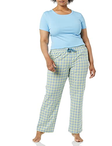 Image of Amazon Essentials Women's Cotton Pajama Pants, Breathable Poplin Sleep Pant with Drawstring Elastic Waist