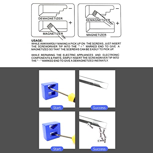 Magnetizer Degausser Construction Tool for DIY Screwdriver Drill Bit Sleeve Nut Bolt, Blue